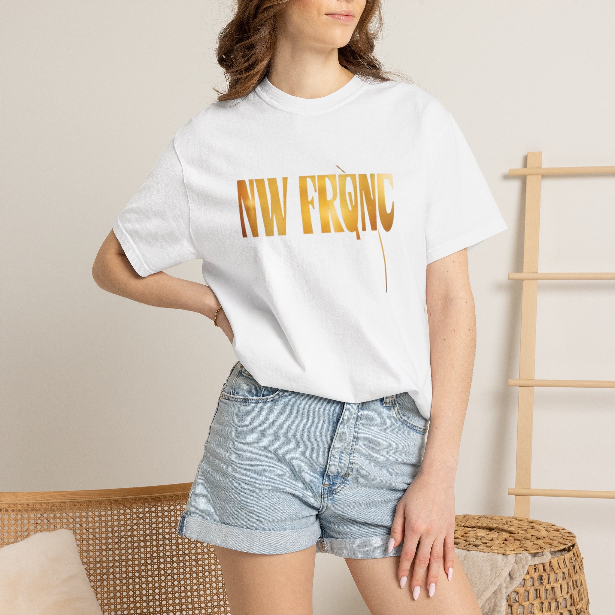 T-shirt Unisex WHITE | NW FRQNC logo GOLD