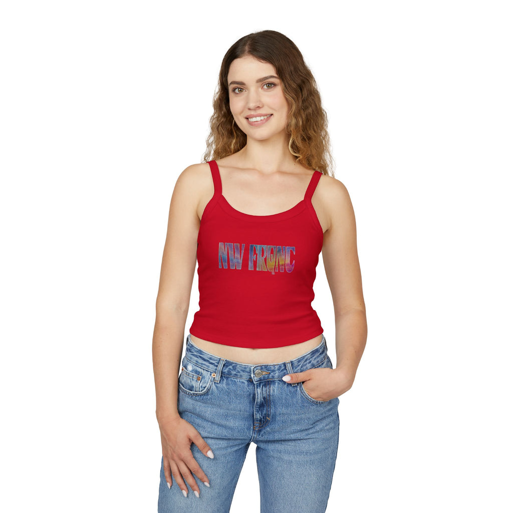 Spaghetti Tank Top  | NW FRQNC logo RAINBOW | available in 7 colors